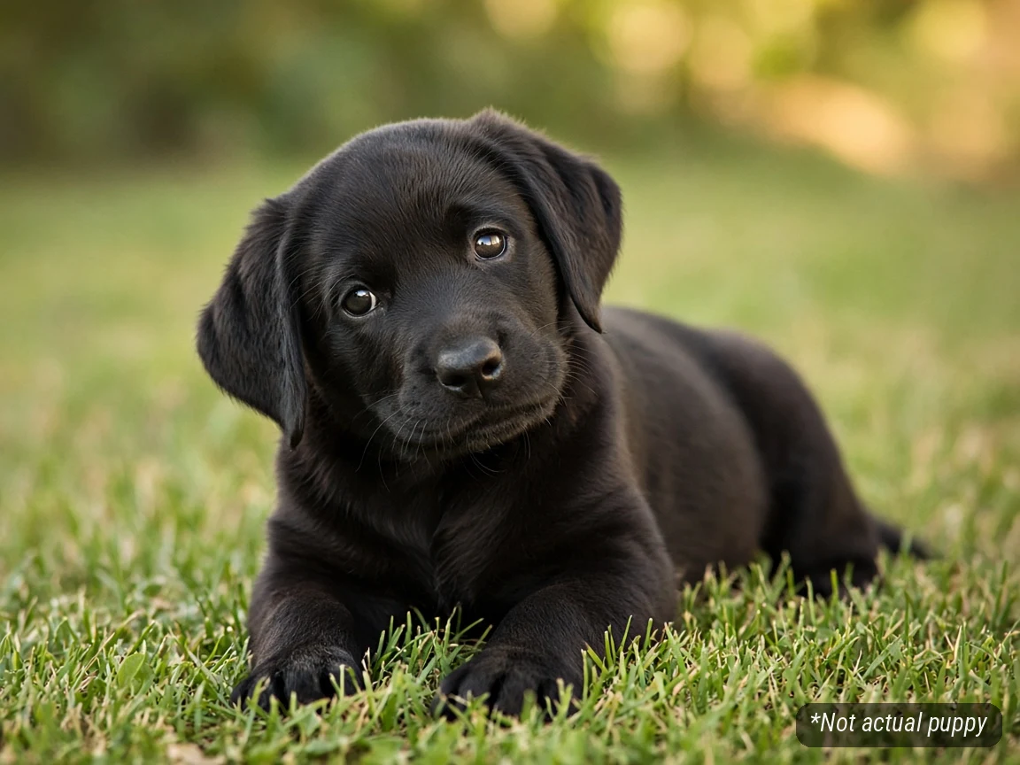Selection Position 1 Black Female - black Labrador Retriever puppy at LabPups.com