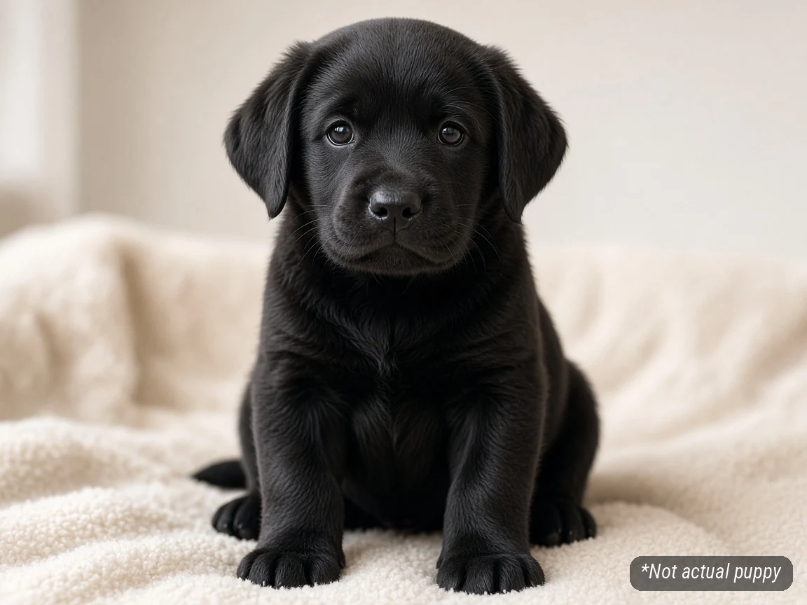 Selection Position 1 Black Male - black Labrador Retriever puppy at LabPups.com