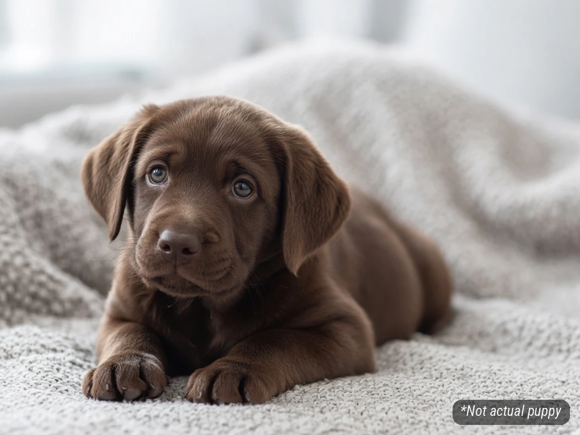 Selection Position 1 Chocolate Female - chocolate Labrador Retriever puppy at LabPups.com